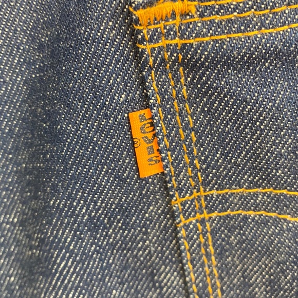 Vintage 70s Levi's Orange Tab Sherpa Lined Denim Vest - Picture 2 of 8